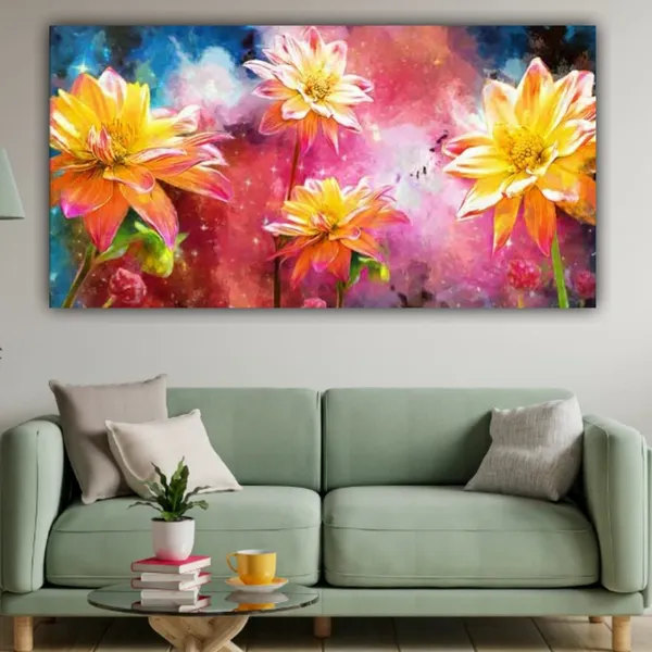 Multicolour_Beautiful_Abstract_Modern_Art_Flower_Design_Canvas_Paintings_For_Living_Room_Big_Size_Painting_(48_By_24_Inches)_(With_Frame)