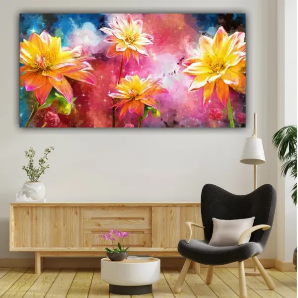 Multicolour_Beautiful_Abstract_Modern_Art_Flower_Design_Canvas_Paintings_For_Living_Room_Big_Size_Painting_(48_By_24_Inches)_(With_Frame)
