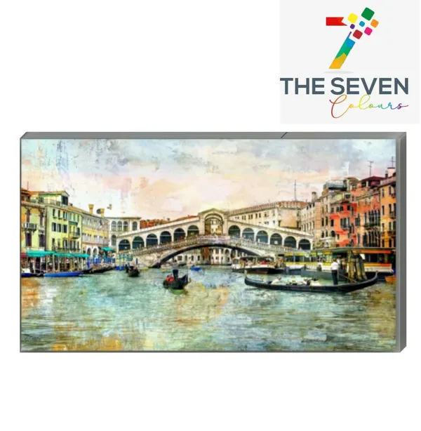 Multicolour_Beautiful_Rialto_Bridge_Canvas_Paintings_For_Living_Room_|_Bedroom_(With_Frame)_(48_By_24_Inches)
