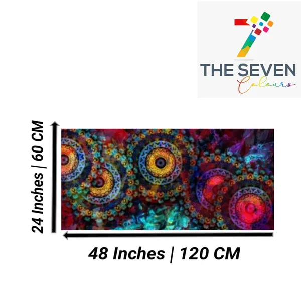 Multicolour_Beautiful_Painting_Vintage_Ancient_Indian_Vedic_Design_Abstract_Big_Large_Size_Paintings_Frame_For_Positive_Vibes_|_Wall_Decor_(With_Frame)_(48_By_24_Inches_|_120_By_60_Cm)