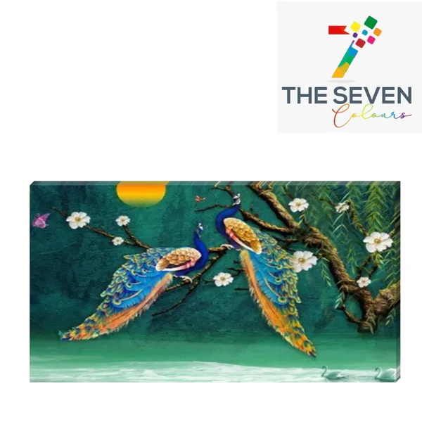 Multicolour_Beautiful_Peacocks_Painting_For_Living_Room_Wall_Decoration_Big_Large_Size_Photo_Frame_Abstract_Modern_Art_Paintings_(With_Frame)_(48_By_24_Inches_|_120_By_60_Cm)