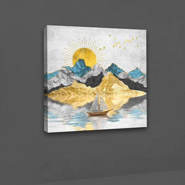 Multicolour_Beautiful_Mountain_Abstract_Painting_Wall_Frame_Wall_Decors_Wall_Decor_|_Mountain_Painting_With_Frame_|_Canvas_Painting_(Ready_To_Hang)_(24_By_24_Inches)