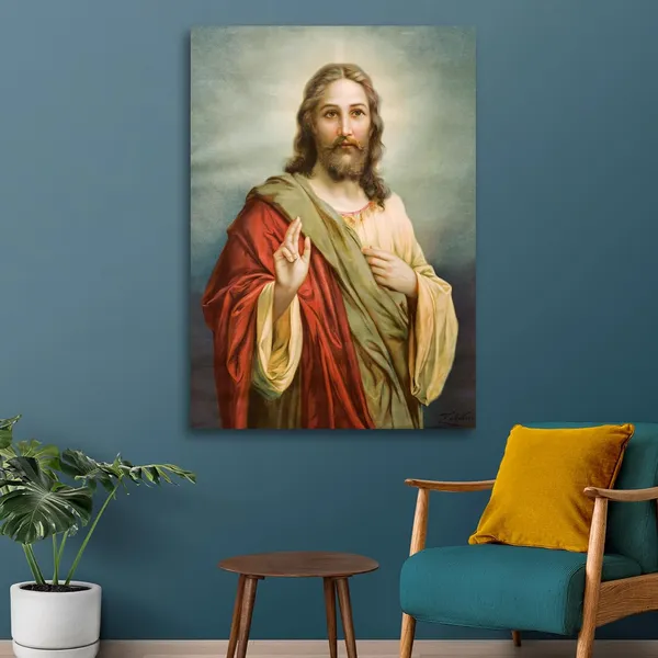 Multicolour_Beautiful_Jesus_Christ_Painting_Canvas_Wall_Frame_Wall_Decor,_Big_Large_Size_Canvas_Painting_With_Frame_|_Canvas_Painting_|_Jesus_Painting_(Ready_To_Hang)_(24_By_48_Inches)