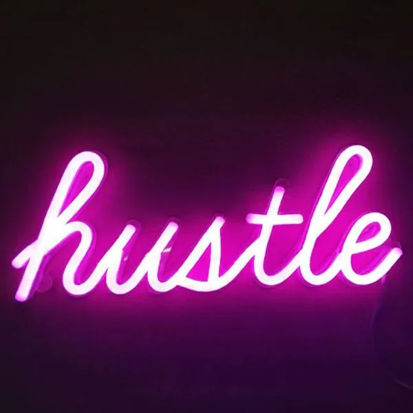 Multicolour_Led_Neon_Light_Sign_Wall_Decor_Hustle_Text_Neon_Light_|_Wall_Decor_For_Living_Room_|_Customized_Led_Neon_Light_Sign_|_Custom_Led_Neon_Sign|_Home_Decor_Gifts_(24_By_12_Inches)