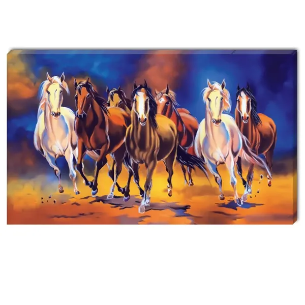 Multicolour_Running_Horses_Vastu_Painting_Canvas_Wall_Frame_For_Living_Room_Wall_Decors_|_Canvas_Painting