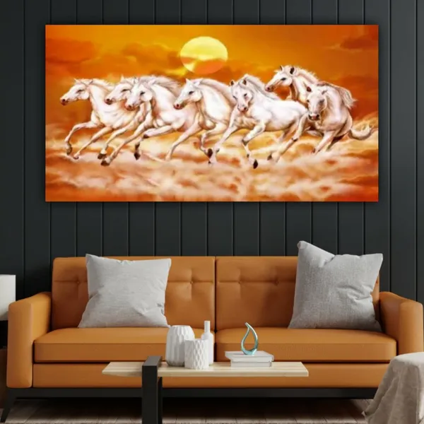 Multicolour_Beautiful_White_Running_7_Horses_Vastu_Painting_Frame_For_Living_Room_Wall_Decoration_Big_Large_Size_Canvas_Modern_Wall_Arts_For_Home_Decors_|_Gifts_(48X24_Inches)