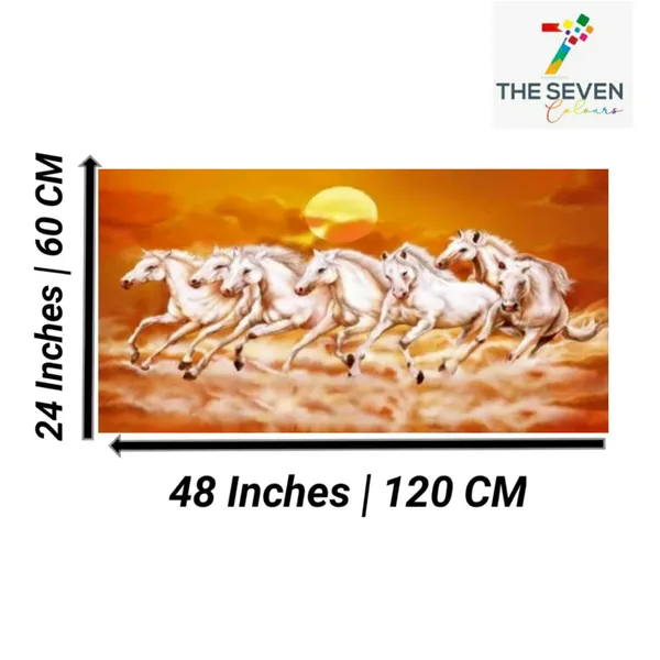Multicolour_Beautiful_White_Running_7_Horses_Vastu_Painting_Frame_For_Living_Room_Wall_Decoration_Big_Large_Size_Canvas_Modern_Wall_Arts_For_Home_Decors_|_Gifts_(48X24_Inches)