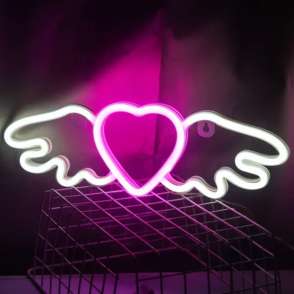 Multicolour_Beautiful_Led_Neon_Wings_Light_Decor,_Feathers_Wing_And_Heart_Light_Design_For_Wall_Decoration,_Selfie_Booth_|_Neon_Light_Plate_(30_By_15_Inches)