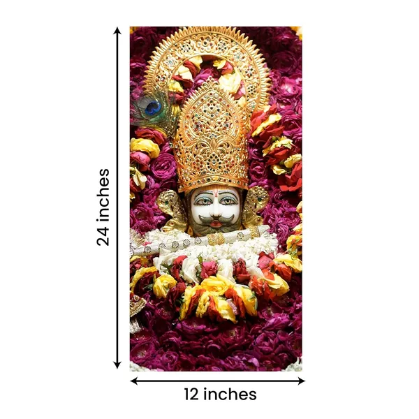 Multicolour_Khatu_Shyam_Ji_Photo_Frame_For_Wall_Decoration_Living_Room_|_Khatu_Shyam_Ji_Temple_Photo_Frame_||_Khatu_Shyam_Ji(24_By_12_Inches)