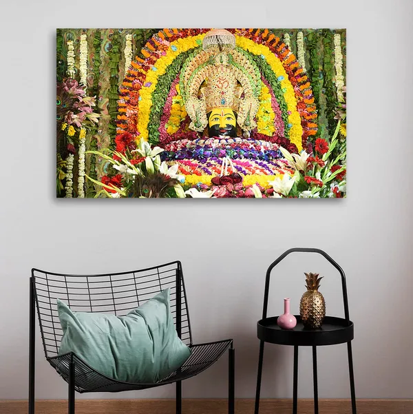 Multicolour_Khatu_Shyam_Ji_Photo_Frame_For_Wall_Decoration_Living_Room_|_Canvas_With_Wooden_Frame_|_Khatu_Shyam_Wall_Frames_|_Khatu_Shyam_Ji_Decorative_Wall_Deames_(48_By_24_Inches)