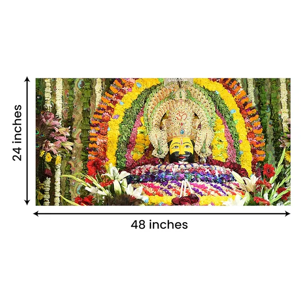 Multicolour_Khatu_Shyam_Ji_Photo_Frame_For_Wall_Decoration_Living_Room_|_Canvas_With_Wooden_Frame_|_Khatu_Shyam_Wall_Frames_|_Khatu_Shyam_Ji_Decorative_Wall_Deames_(48_By_24_Inches)