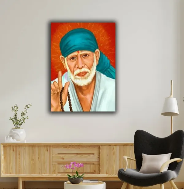 Multicolour_Beautiful_Canvas_Sai_Baba_Paintings_For_Living_Room_|_Bedroom_|_Office_Walls_Big_Size_(With_Frame)_(24_By_36_Inches)