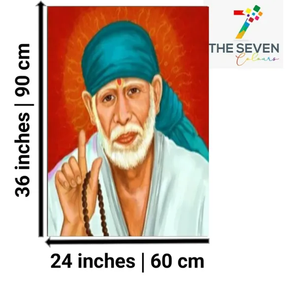 Multicolour_Beautiful_Canvas_Sai_Baba_Paintings_For_Living_Room_|_Bedroom_|_Office_Walls_Big_Size_(With_Frame)_(24_By_36_Inches)