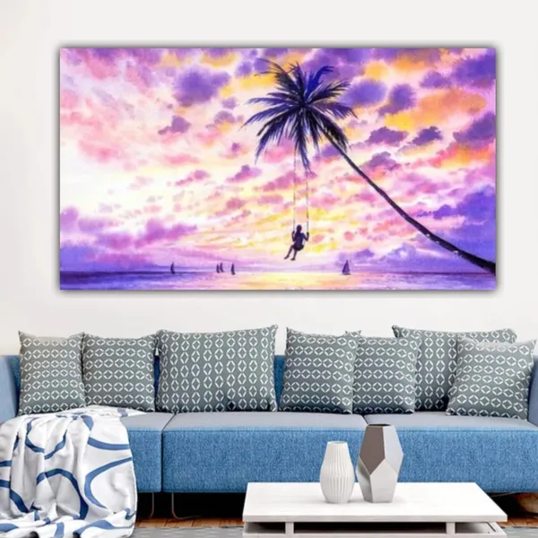 Multicolour_Landscape_Canvas_Painting_Frame_Wall_Decor_Beautiful_Sea_Landscape_Painting_|_Big_Large_Size_Wall_Painting_Frame_|_Canvas_Painting_(Ready_To_Hang)_(48_By_24_Inches)
