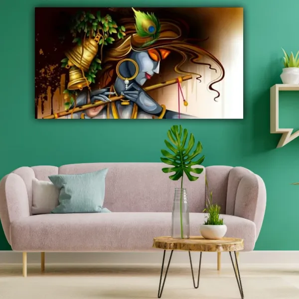 Multicolour_Beautiful_Canvas_Krishna_Paintings_Abstract_Modern_Wall_Art_Paintings_For_Living_Room_|_Bedroom_(With_Frame)_(36_By_24_Inches)