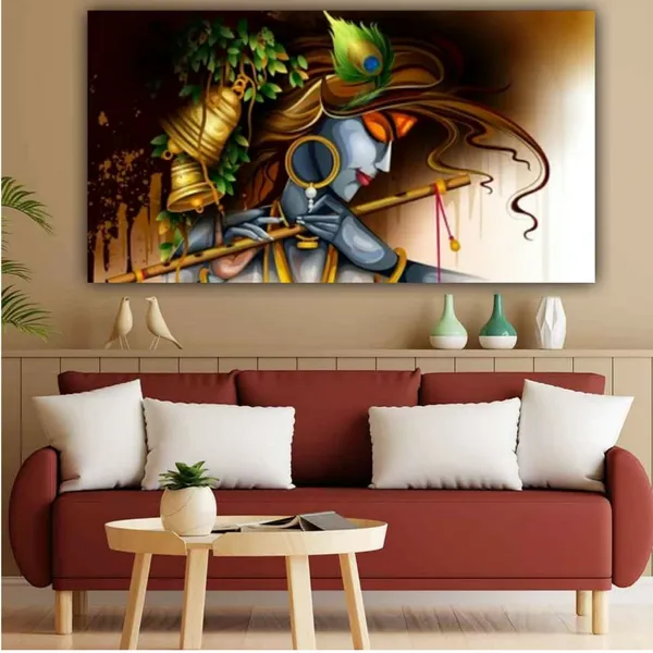 Multicolour_Beautiful_Canvas_Krishna_Paintings_Abstract_Modern_Wall_Art_Paintings_For_Living_Room_|_Bedroom_(With_Frame)_(36_By_24_Inches)