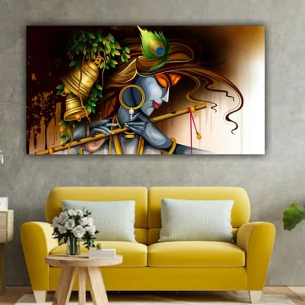 Multicolour_Beautiful_Canvas_Krishna_Paintings_Abstract_Modern_Wall_Art_Paintings_For_Living_Room_|_Bedroom_(With_Frame)_(36_By_24_Inches)