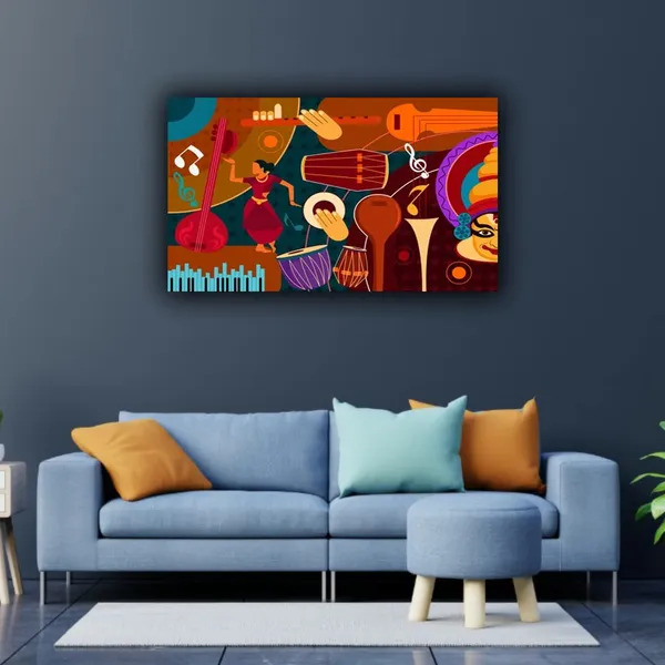 Multicolour_Beautiful_Canvas_Paintings_Musical_Collage_Abstract_Modern_Art_Frame_Large_Size_For_Living_Room_|_Bedroom_(With_Wooden_Frame)_(48_By_24_Inches)