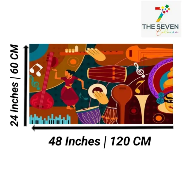 Multicolour_Beautiful_Canvas_Paintings_Musical_Collage_Abstract_Modern_Art_Frame_Large_Size_For_Living_Room_|_Bedroom_(With_Wooden_Frame)_(48_By_24_Inches)