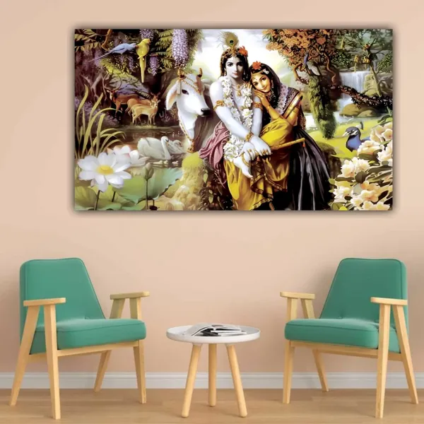 Multicolour_Beautiful_Radha_Krishna_Paintings_Canvas_Modern_Wall_Art_Decor_Big_Large_Size_For_Living_Room_|_Bedroom_|_Office_Walls_(Wooden_Frame)_(60_By_30_Inches)_(With_Frame)
