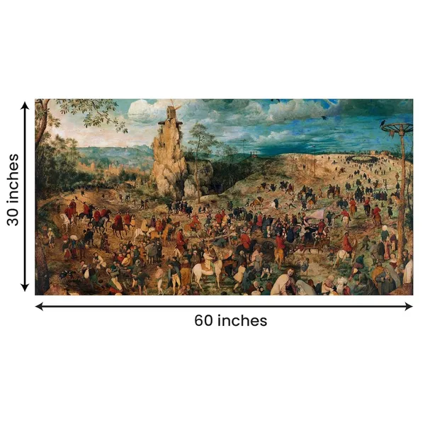 Multicolour_Beautiful_The_Procession_To_Calvary_By_Pieter_Brueghel_Canvas_Painting_Wall_Frame_Wall_Decor_|_Modern_Art_Canvas_Painting_(Ready_To_Hang)_(60_By_30_Inches)