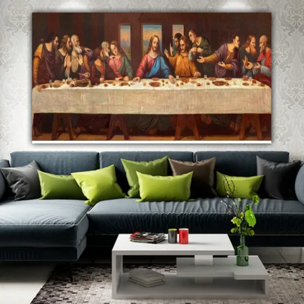Multicolour_Beautiful_Jesus_Painting_Canvas_Last_Supper_Abstract_Ancient_Wall_Art_Big_Large_Big_Size_Frame_For_Home_Decor_|_Living_Room_|_Bedroom_(With_Frame)_(48_By_24_Inches)
