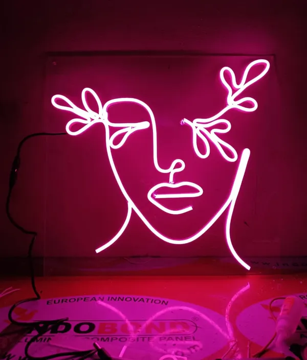 Multicolour_Beautiful_Abstract_A_Women_Face_Led_Neon_Sign_Wall_Decoration_|_Neon_Light_|_Led_Neon_Sign_Light_Decor_|_Led_Pink_Neon_Light_|_Custom_Neon_Sign_(18_By_18_Inches)
