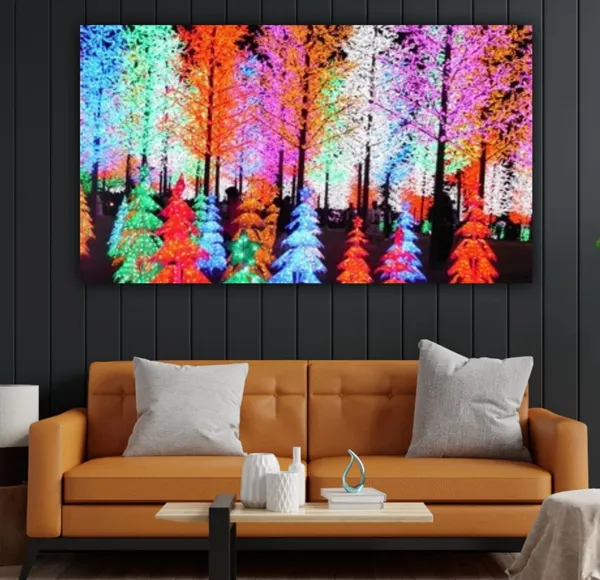 Multicolour_Beautiful_Festive_Colorful_Trees_Of_Autumn_Forest_Landscape_Paintings_Canvas_Modern_Wall_Art_Decor_Big_Large_Size_Painting_Frame_For_Living_Room_(With_Frame)_(48_By_24_Inches)