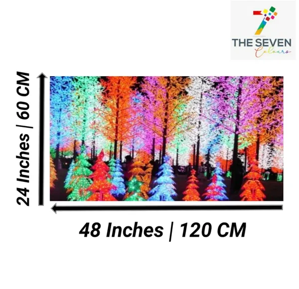 Multicolour_Beautiful_Festive_Colorful_Trees_Of_Autumn_Forest_Landscape_Paintings_Canvas_Modern_Wall_Art_Decor_Big_Large_Size_Painting_Frame_For_Living_Room_(With_Frame)_(48_By_24_Inches)