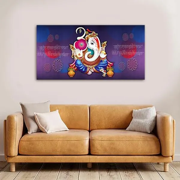 Multicolour_Beautiful_Lord_Ganesha_Painting_Canvas_Wall_Frame_For_Living_Room_Wall_Decor_|_Lord_Ganesh_Ji_Ganpati_Painting_With_Frame_|_Canvas_Painting_(Ready_To_Hang)_(60_By_30_Inches)