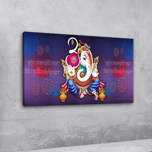 Multicolour_Beautiful_Lord_Ganesha_Painting_Canvas_Wall_Frame_For_Living_Room_Wall_Decor_|_Lord_Ganesh_Ji_Ganpati_Painting_With_Frame_|_Canvas_Painting_(Ready_To_Hang)_(60_By_30_Inches)
