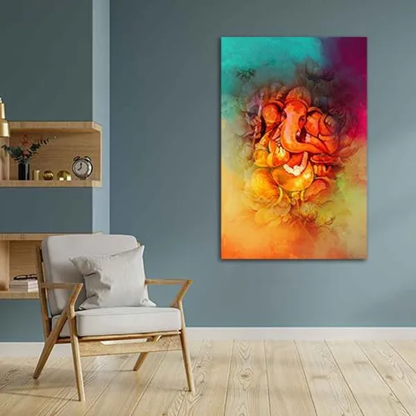Multicolour_Lord_Ganesha_Painting_Canvas_Wall_Frame_For_Living_Room_Wall_Decor_|_Lord_Ganesh_Ji_Ganpati_Painting_With_Frame_|_Canvas_Painting_(Ready_To_Hang)_(30_By_60_Inches)