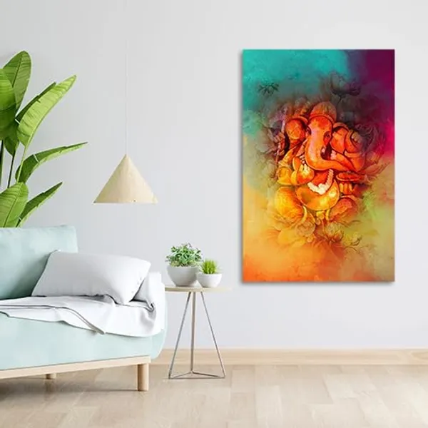 Multicolour_Lord_Ganesha_Painting_Canvas_Wall_Frame_For_Living_Room_Wall_Decor_|_Lord_Ganesh_Ji_Ganpati_Painting_With_Frame_|_Canvas_Painting_(Ready_To_Hang)_(30_By_60_Inches)