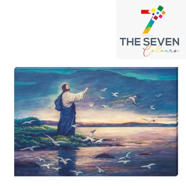 Multicolour_Beautiful_Canvas_Painting_Jesus_Feeding_Birds_Abstract_Ancient_Wall_Art_Big_Size_Paintings_For_Home_Decor_|_Living_Room_|_Bedroom_(With_Frame)_(48_By_24_Inches_|_120_By_60_Cm)
