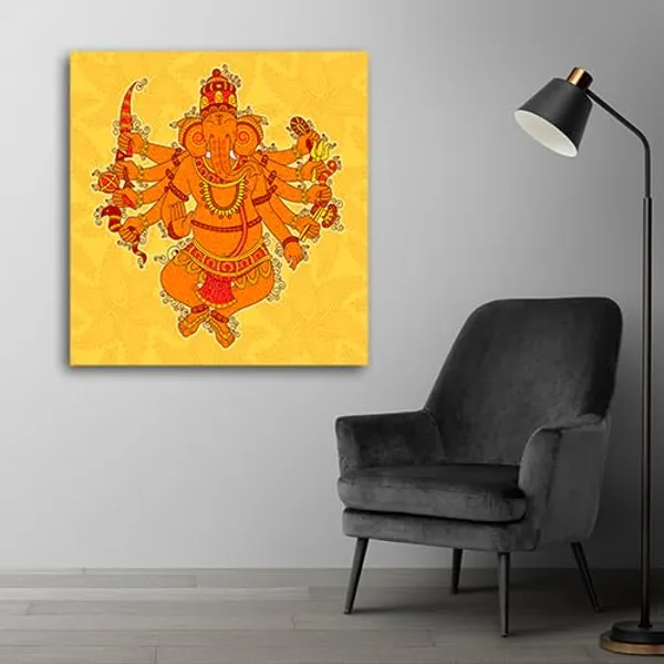 Multicolour_Beautiful_Lord_Ganesha_Painting_Wall_Frame_Wall_Decors_Wall_Decor_|_Lord_Ganesh_Ji_Ganpati_Painting_With_Frame_|_Canvas_Painting_(Ready_To_Hang)_(24_By_24_Inches)