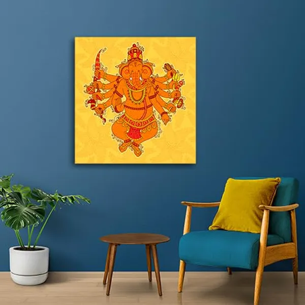Multicolour_Beautiful_Lord_Ganesha_Painting_Wall_Frame_Wall_Decors_Wall_Decor_|_Lord_Ganesh_Ji_Ganpati_Painting_With_Frame_|_Canvas_Painting_(Ready_To_Hang)_(24_By_24_Inches)