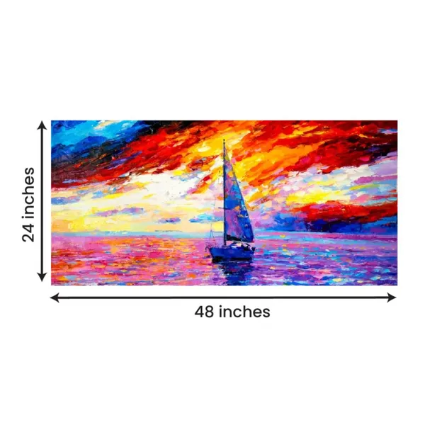 Multicolour_Beautiful_Landscape_Big_Panoramic_Sail_Ship_During_Sunset_Seascape_Canvas_Painting_Wall_Frame_Wall_Decor_For_Living_Room,_Modern_Art_Painting_(Ready_To_Hang)_(48_By_24_Inches)