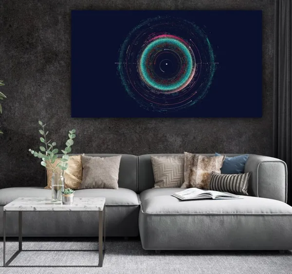 Multicolour_Canvas_Paintings_For_Living_Room_Beautiful_Infinity_Binary_Circuit_Abstract_Design_Wall_Art_Painting_(With_Frame)_(48_By_24_Inches)