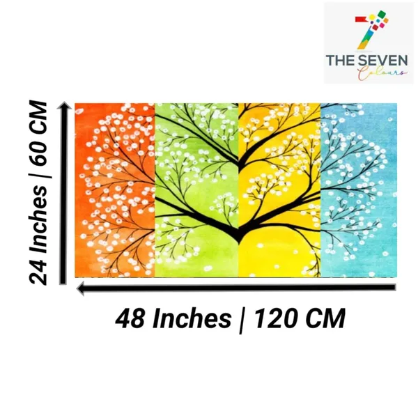 Multicolour_Beautiful_4_Season_Flower_Tree_Painting_Canvas_Abstract_Modern_Art_Wall_Decor_Big_Large_Size_Floral_Frame_For_Living_Room_(48_By_24_Inches_|_120_By_60_Cm)_(With_Frame)