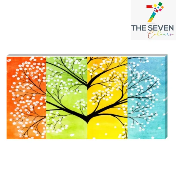 Multicolour_Beautiful_4_Season_Flower_Tree_Painting_Canvas_Abstract_Modern_Art_Wall_Decor_Big_Large_Size_Floral_Frame_For_Living_Room_(48_By_24_Inches_|_120_By_60_Cm)_(With_Frame)
