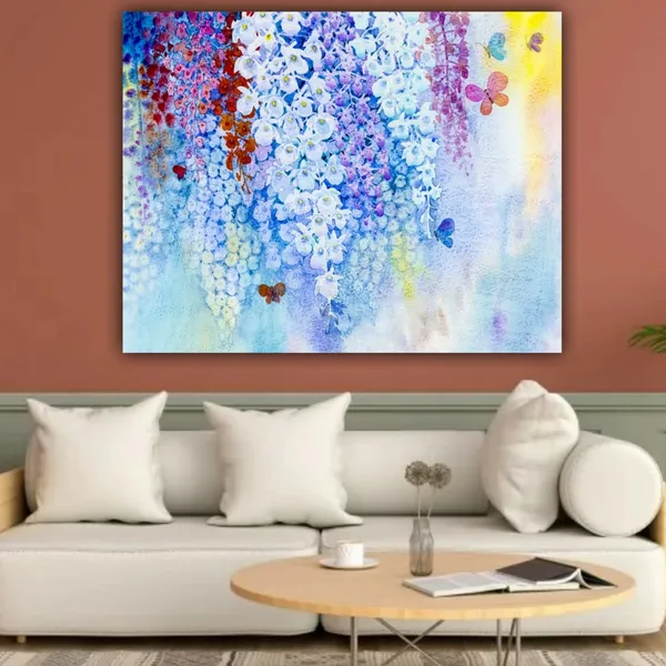 Multicolour_Beautiful_Ordchid_Flowers_Paintings_Modern_Wall_Art_Decor_Canvas_Painting_For_Living_Room_|_Bedroom_|_Office_Walls_(24_By_24_Inches)_(With_Frame)