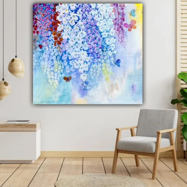 Multicolour_Beautiful_Ordchid_Flowers_Paintings_Modern_Wall_Art_Decor_Canvas_Painting_For_Living_Room_|_Bedroom_|_Office_Walls_(24_By_24_Inches)_(With_Frame)