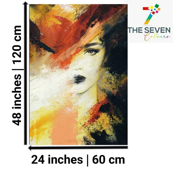 Multicolour_Beautiful_Portrait_Abstract_Paintings_Modern_Wall_Art_Decor_Canvas_Paintings_For_Living_Room_|_Bedroom_|_Home_Decoration_(With_Frame)_(24_By_48_Inches_|_60_By_120_Cm)