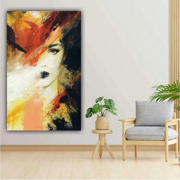 Multicolour_Beautiful_Portrait_Abstract_Paintings_Modern_Wall_Art_Decor_Canvas_Paintings_For_Living_Room_|_Bedroom_|_Home_Decoration_(With_Frame)_(24_By_48_Inches_|_60_By_120_Cm)