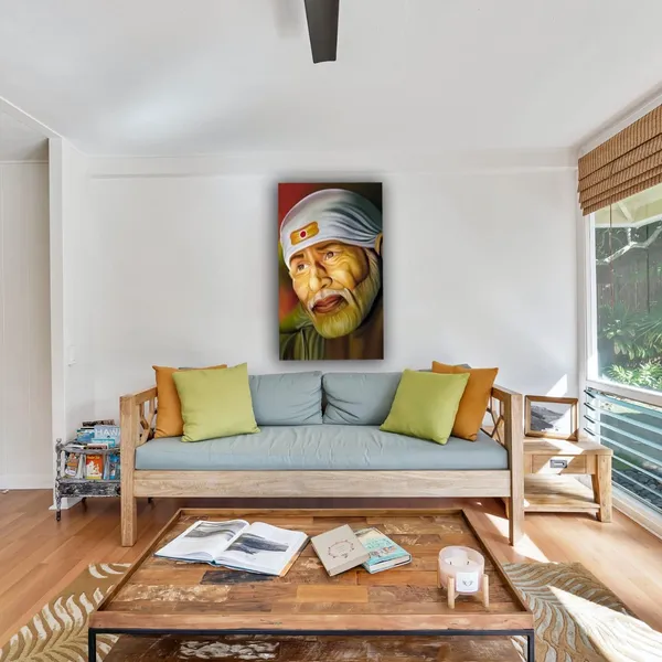 Multicolour_Beautiful_Canvas_Sai_Baba_Painting_Photo_Frame_For_Living_Room_|_Bedroom_Big_Size_(With_Frame)_(24_By_48_Inches)