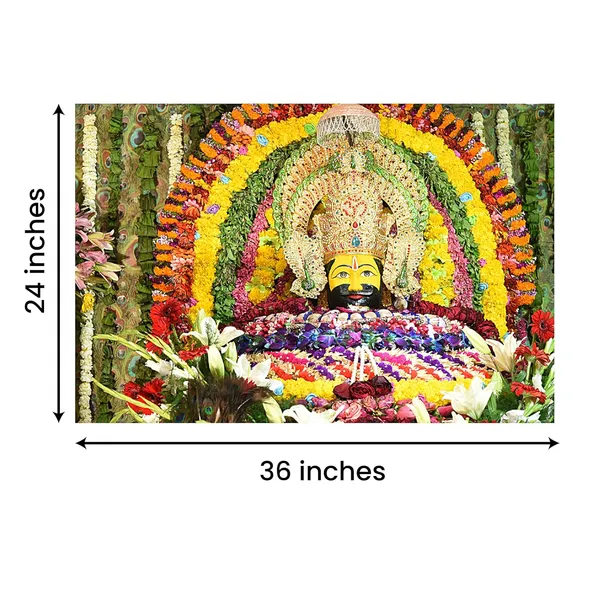 Multicolour_Khatu_Shyam_Ji_Photo_Frame_For_Wall_Decoration_Living_Room_|_Canvas_With_Wooden_Frame_|_Khatu_Shyam_Wall_Frames_|_Khatu_Shyam_Ji_Decorative_Wall_Deames_(36_By_24_Inches)