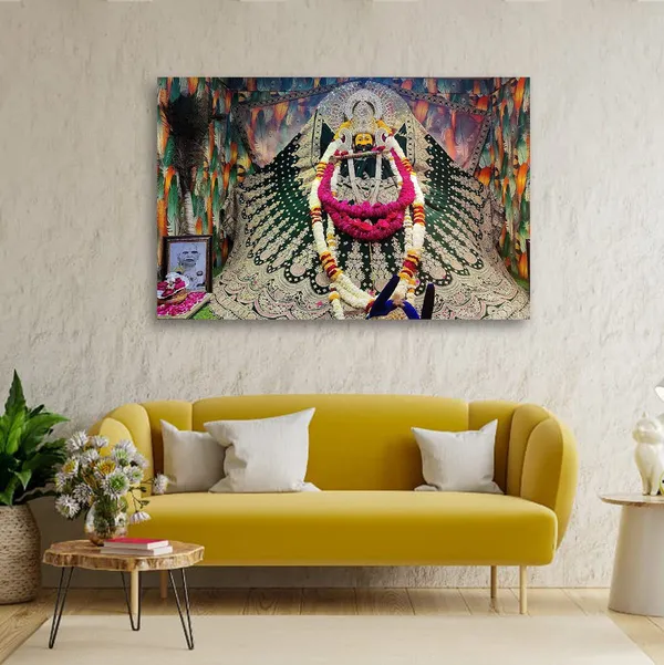 Multicolour_Khatu_Shyam_Ji_Photo_Frame_For_Wall_Decoration_|_Canvas_With_Wooden_Frame_Ready_To_Hang_Frame_|_Khatu_Shyam_Wall_Frame_|_Khatu_Shyam_Temple_Photo_Frame_(48_By_24_Inches)
