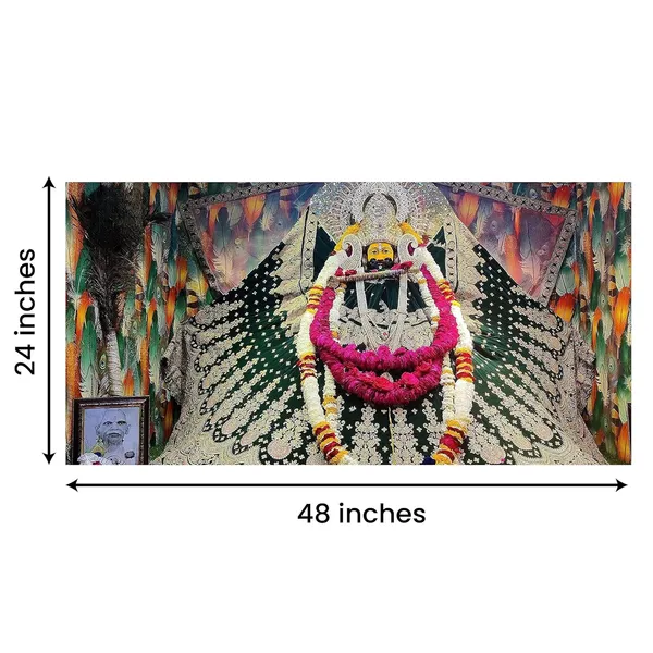 Multicolour_Khatu_Shyam_Ji_Photo_Frame_For_Wall_Decoration_|_Canvas_With_Wooden_Frame_Ready_To_Hang_Frame_|_Khatu_Shyam_Wall_Frame_|_Khatu_Shyam_Temple_Photo_Frame_(48_By_24_Inches)