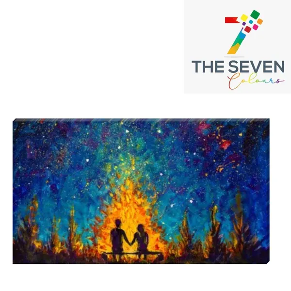 Multicolour_Landscape_Couples_Canvas_Painting_Wall_Frame_Wall_Decor_For_Living_Room,_Couples_Under_Glowing_Sky_Painting_(Ready_To_Hang)_(60_By_30_Inches)