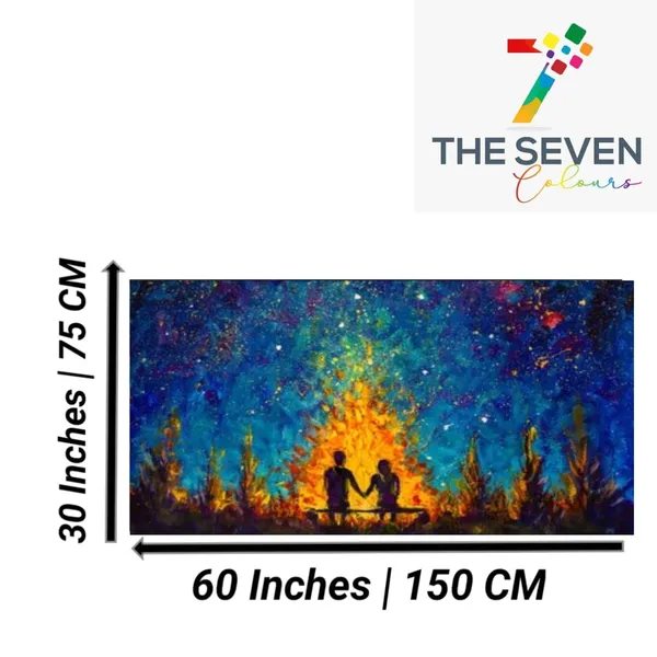 Multicolour_Landscape_Couples_Canvas_Painting_Wall_Frame_Wall_Decor_For_Living_Room,_Couples_Under_Glowing_Sky_Painting_(Ready_To_Hang)_(60_By_30_Inches)